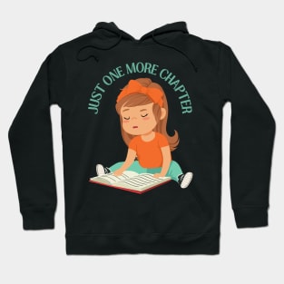 Little sister big sister reading book Just one more chapter I Love Books Bookoholic Hoodie